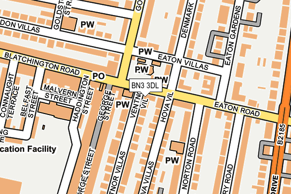 BN3 3DL map - OS OpenMap – Local (Ordnance Survey)