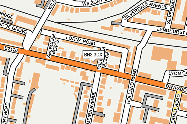 BN3 3DX map - OS OpenMap – Local (Ordnance Survey)