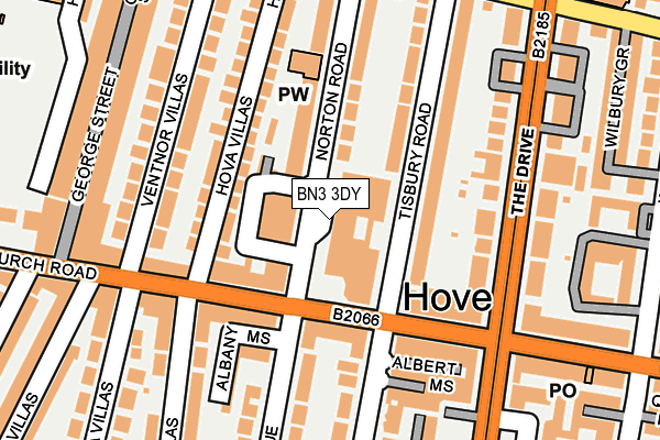 BN3 3DY map - OS OpenMap – Local (Ordnance Survey)