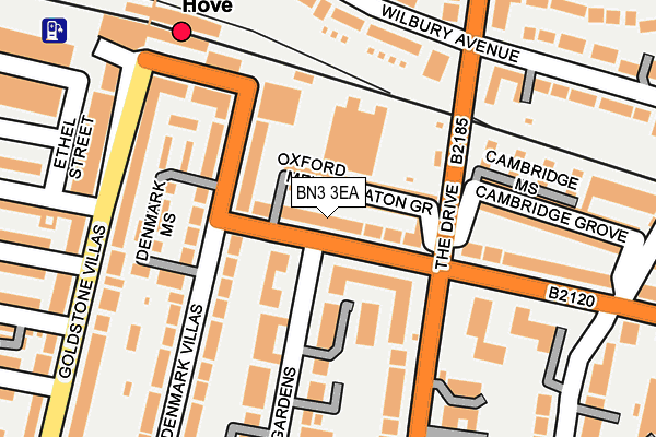 BN3 3EA map - OS OpenMap – Local (Ordnance Survey)