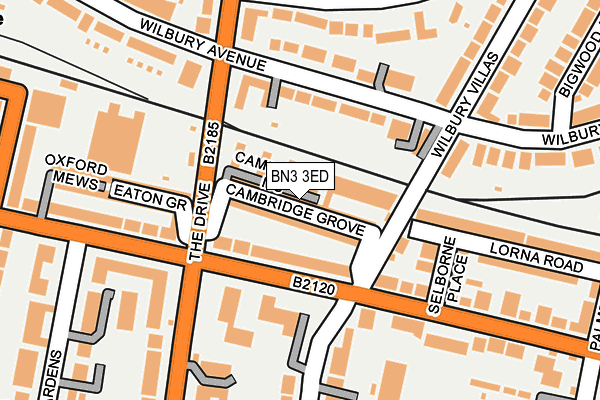 BN3 3ED map - OS OpenMap – Local (Ordnance Survey)