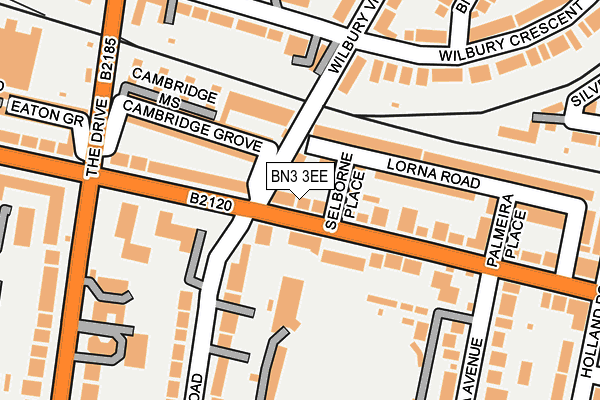 BN3 3EE map - OS OpenMap – Local (Ordnance Survey)