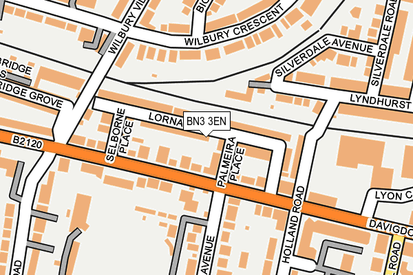 BN3 3EN map - OS OpenMap – Local (Ordnance Survey)
