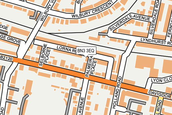 BN3 3EQ map - OS OpenMap – Local (Ordnance Survey)