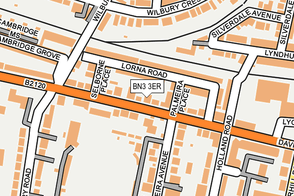 BN3 3ER map - OS OpenMap – Local (Ordnance Survey)