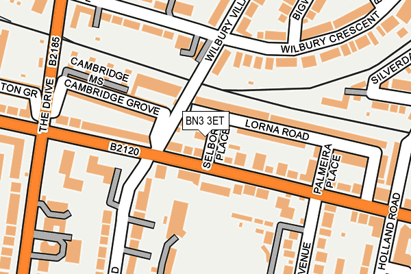 BN3 3ET map - OS OpenMap – Local (Ordnance Survey)