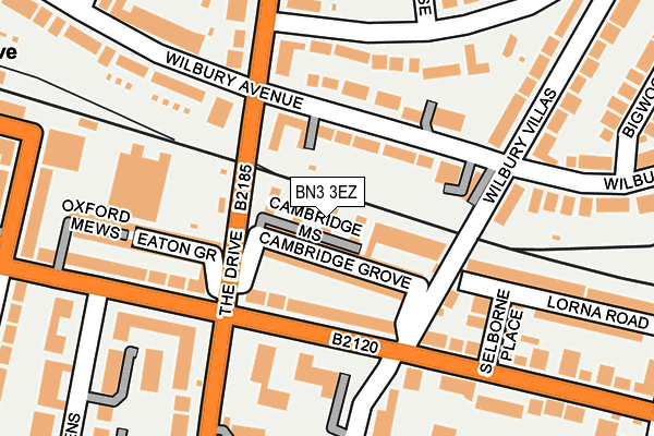 BN3 3EZ map - OS OpenMap – Local (Ordnance Survey)