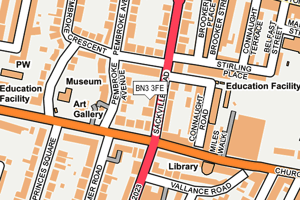 BN3 3FE map - OS OpenMap – Local (Ordnance Survey)