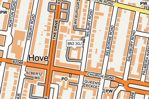BN3 3GJ map - OS OpenMap – Local (Ordnance Survey)