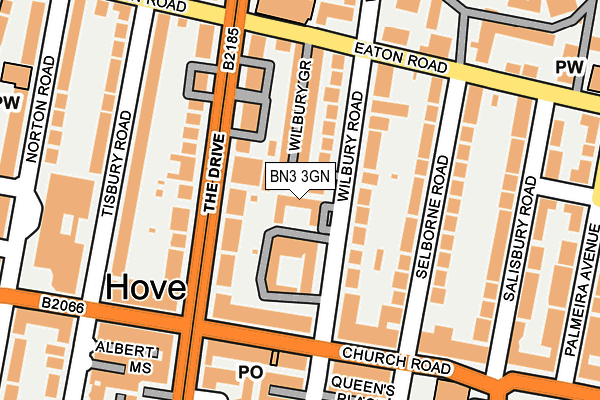 BN3 3GN map - OS OpenMap – Local (Ordnance Survey)