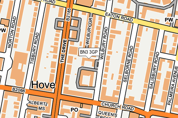 BN3 3GP map - OS OpenMap – Local (Ordnance Survey)