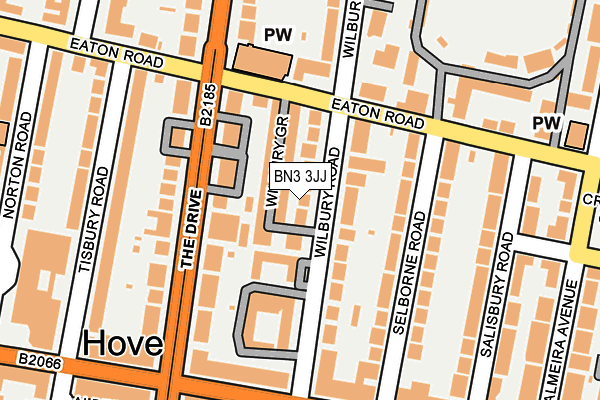 BN3 3JJ map - OS OpenMap – Local (Ordnance Survey)
