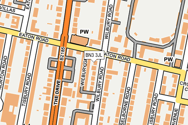 BN3 3JL map - OS OpenMap – Local (Ordnance Survey)