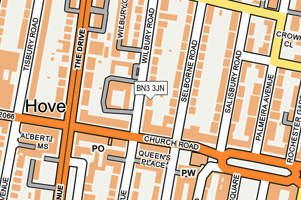 BN3 3JN map - OS OpenMap – Local (Ordnance Survey)