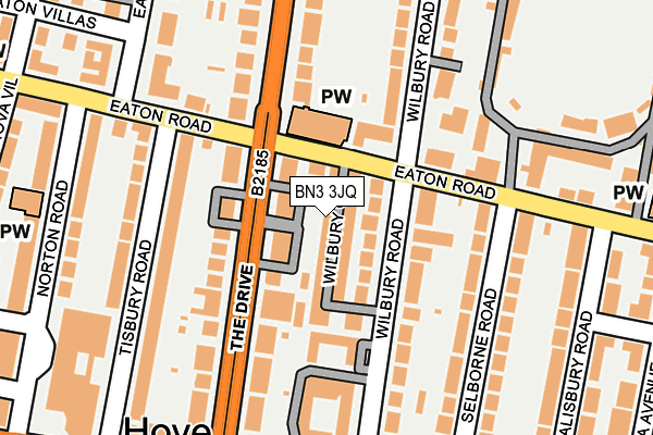 BN3 3JQ map - OS OpenMap – Local (Ordnance Survey)