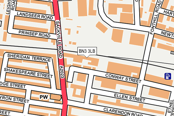 BN3 3LB map - OS OpenMap – Local (Ordnance Survey)