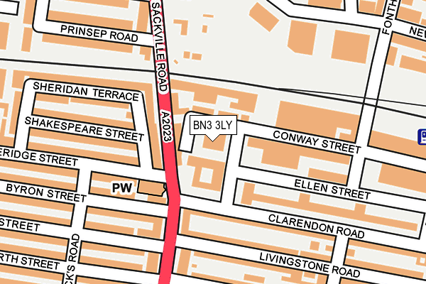 BN3 3LY map - OS OpenMap – Local (Ordnance Survey)