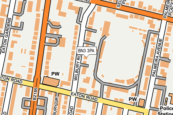 BN3 3PA map - OS OpenMap – Local (Ordnance Survey)