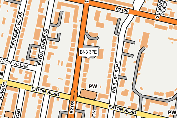 BN3 3PE map - OS OpenMap – Local (Ordnance Survey)