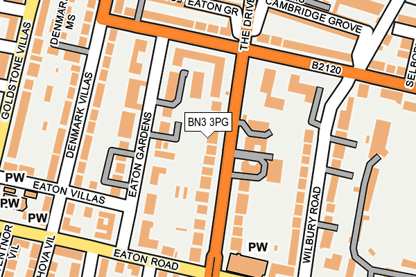 BN3 3PG map - OS OpenMap – Local (Ordnance Survey)