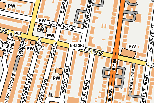 BN3 3PJ map - OS OpenMap – Local (Ordnance Survey)