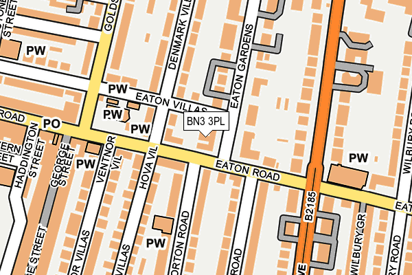 BN3 3PL map - OS OpenMap – Local (Ordnance Survey)