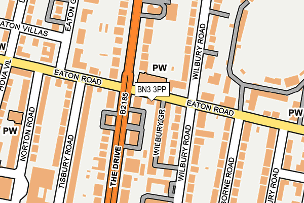 BN3 3PP map - OS OpenMap – Local (Ordnance Survey)