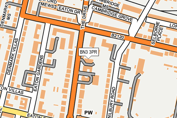 BN3 3PR map - OS OpenMap – Local (Ordnance Survey)