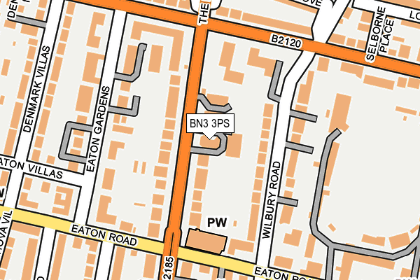 BN3 3PS map - OS OpenMap – Local (Ordnance Survey)