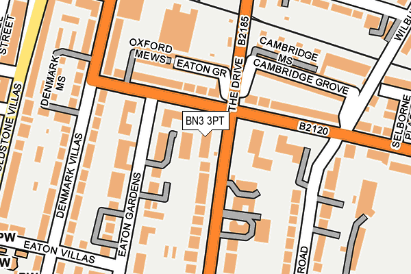BN3 3PT map - OS OpenMap – Local (Ordnance Survey)