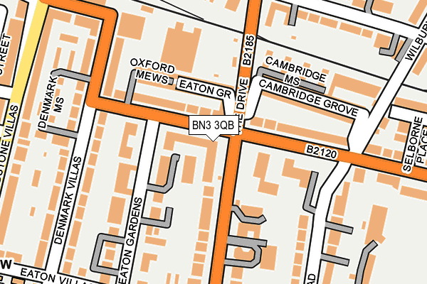 BN3 3QB map - OS OpenMap – Local (Ordnance Survey)