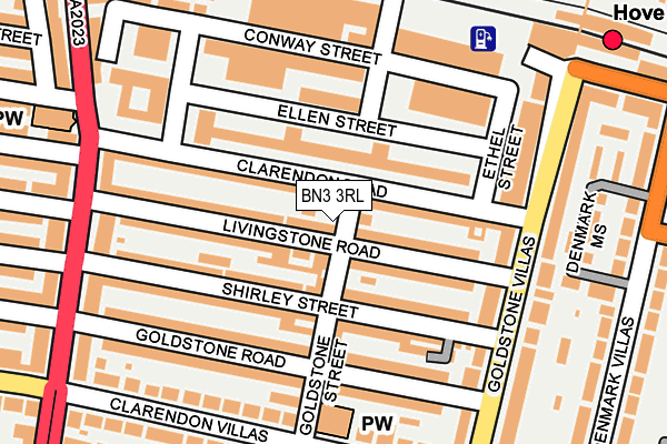 BN3 3RL map - OS OpenMap – Local (Ordnance Survey)