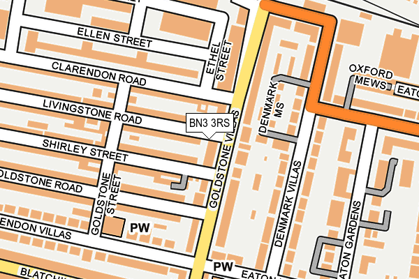 BN3 3RS map - OS OpenMap – Local (Ordnance Survey)