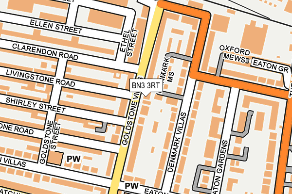 BN3 3RT map - OS OpenMap – Local (Ordnance Survey)