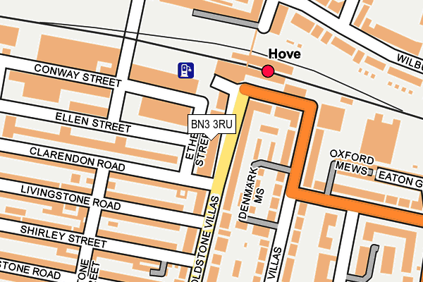 Map of HOVE STATION CAFE LTD at local scale
