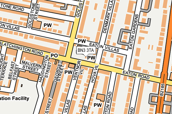 BN3 3TA map - OS OpenMap – Local (Ordnance Survey)