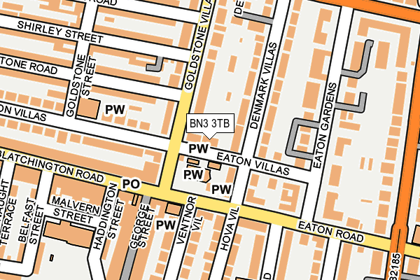 BN3 3TB map - OS OpenMap – Local (Ordnance Survey)