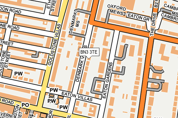 BN3 3TE map - OS OpenMap – Local (Ordnance Survey)