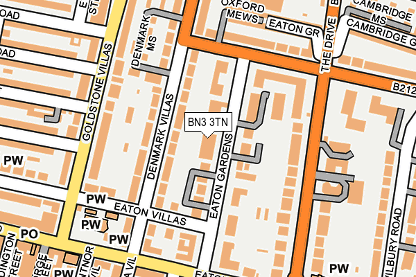 BN3 3TN map - OS OpenMap – Local (Ordnance Survey)
