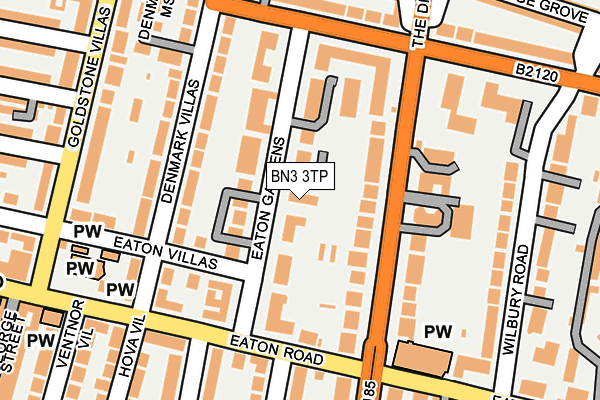 BN3 3TP map - OS OpenMap – Local (Ordnance Survey)