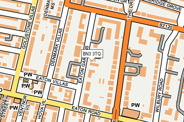 BN3 3TQ map - OS OpenMap – Local (Ordnance Survey)