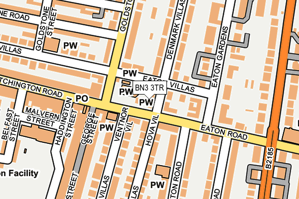 BN3 3TR map - OS OpenMap – Local (Ordnance Survey)