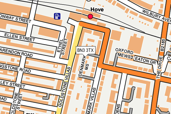 BN3 3TX map - OS OpenMap – Local (Ordnance Survey)