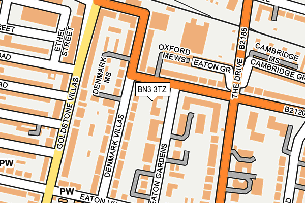 BN3 3TZ map - OS OpenMap – Local (Ordnance Survey)