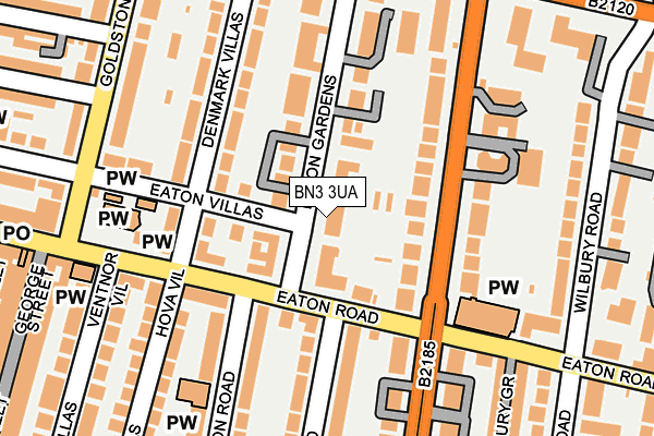 BN3 3UA map - OS OpenMap – Local (Ordnance Survey)