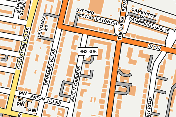BN3 3UB map - OS OpenMap – Local (Ordnance Survey)