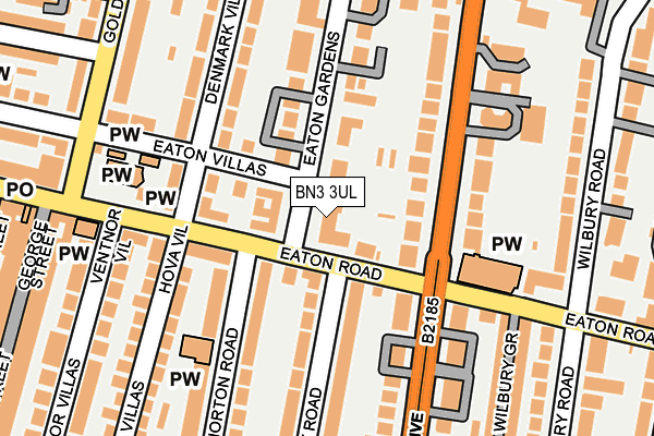 BN3 3UL map - OS OpenMap – Local (Ordnance Survey)