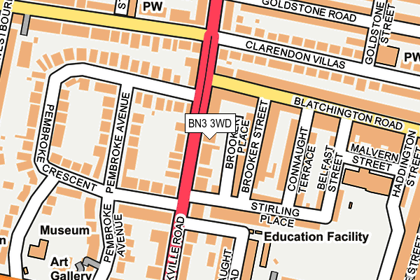 BN3 3WD map - OS OpenMap – Local (Ordnance Survey)