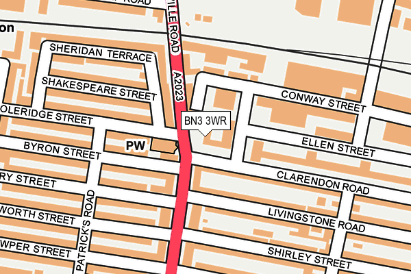 BN3 3WR map - OS OpenMap – Local (Ordnance Survey)