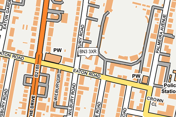 BN3 3XR map - OS OpenMap – Local (Ordnance Survey)
